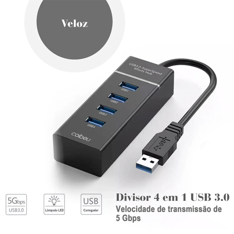 Hub USB 4 Portas – Modelo 4HUB