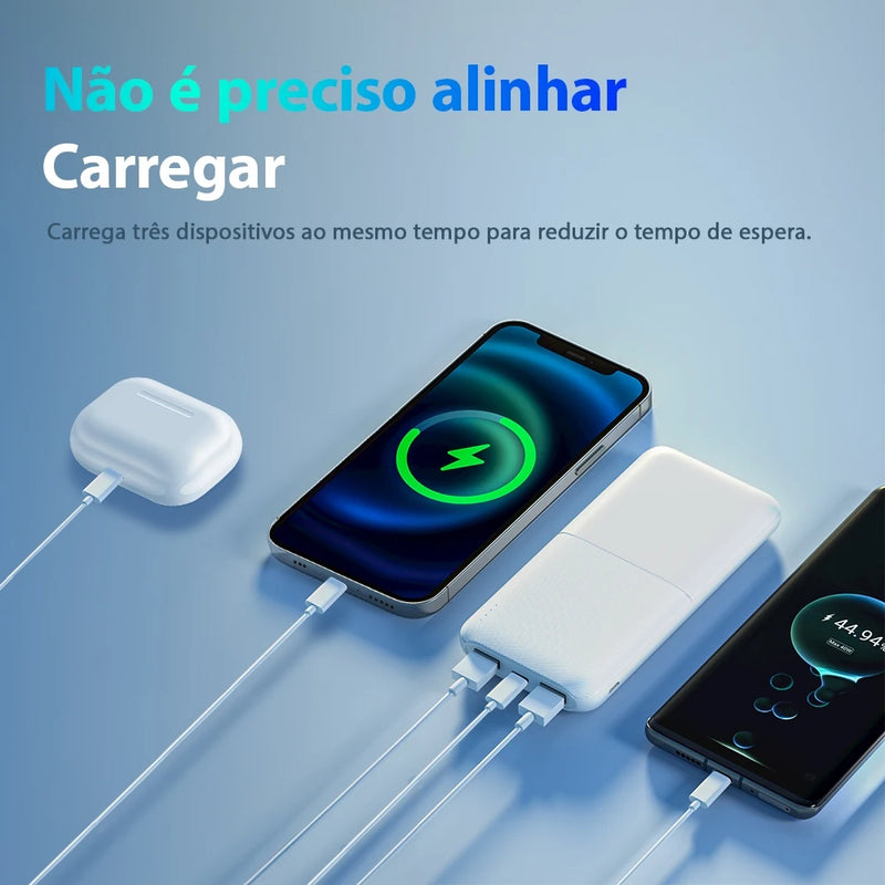 BETTDOW Powerbank com fio para iphone 10000 mAh Tipo C USB Carga rápida Android Phone 3 Saída 2 Entrada